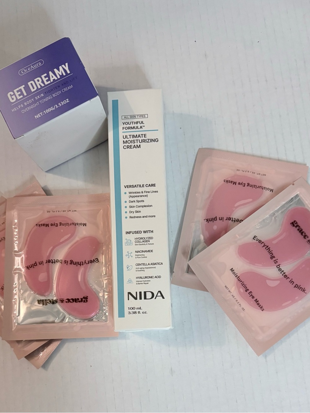 Beauty Lot NIDA Get Dreamy and 8 Grace and Stella Eye Masks NEW